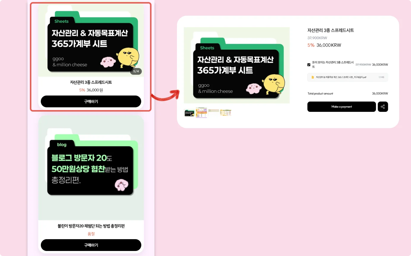 리틀리 디지털파일 판매 사례 