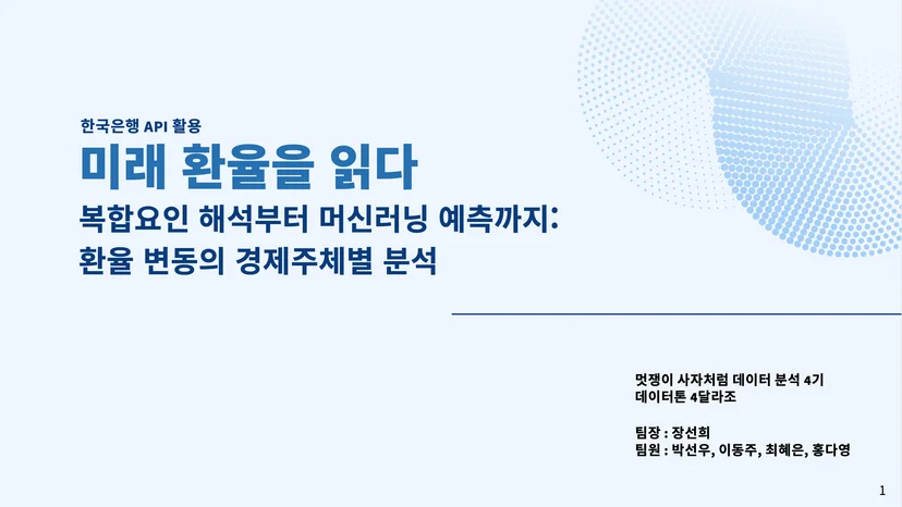 멋쟁이사자처럼 데이터 분석가 취준생 프로젝트 발표 이미지