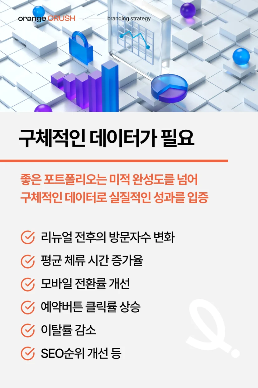 좋은 포트폴리오는 구체적 데이터 필요
