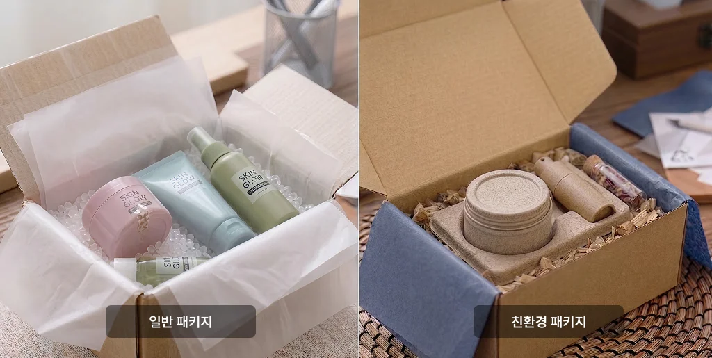 자원과 에너지의 소비를 최소화하고 환경 오염을 줄이도록 설계된 친환경 패키지
