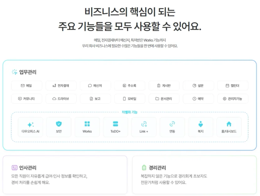 다우오피스 기능