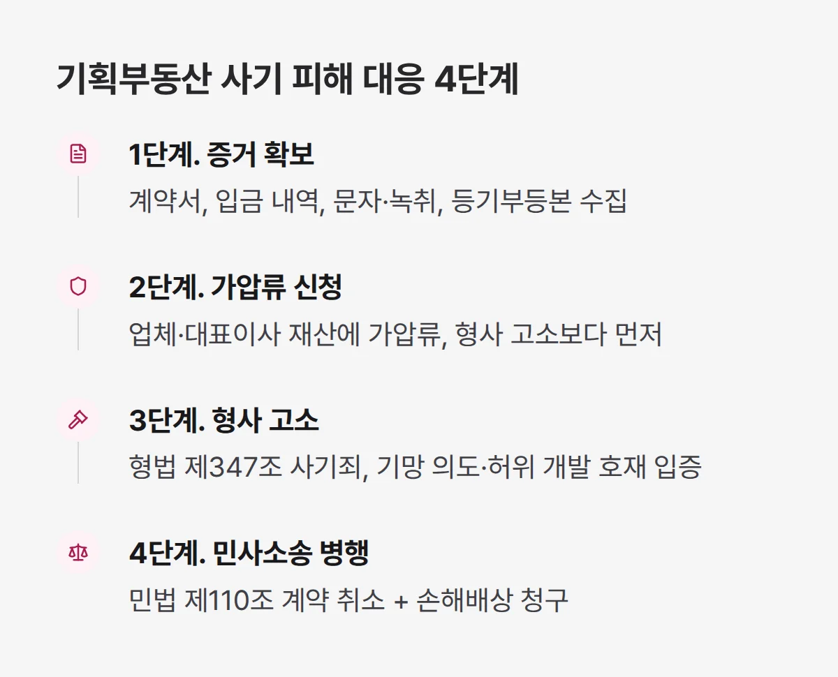 기획 부동산 사기 대응 4단계, 증거 확보에서 민사소송까지 절차