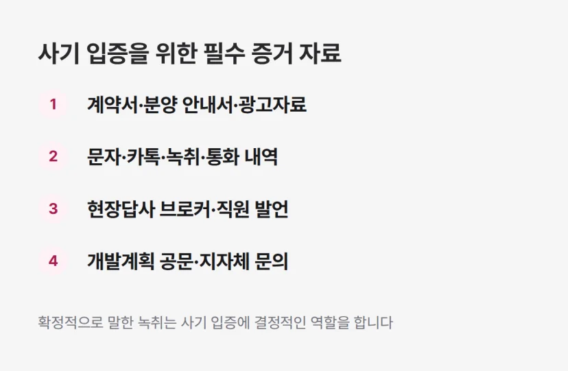 기획부동산 사기 입증 증거 4가지, 계약서부터 녹취까지 필수 자료