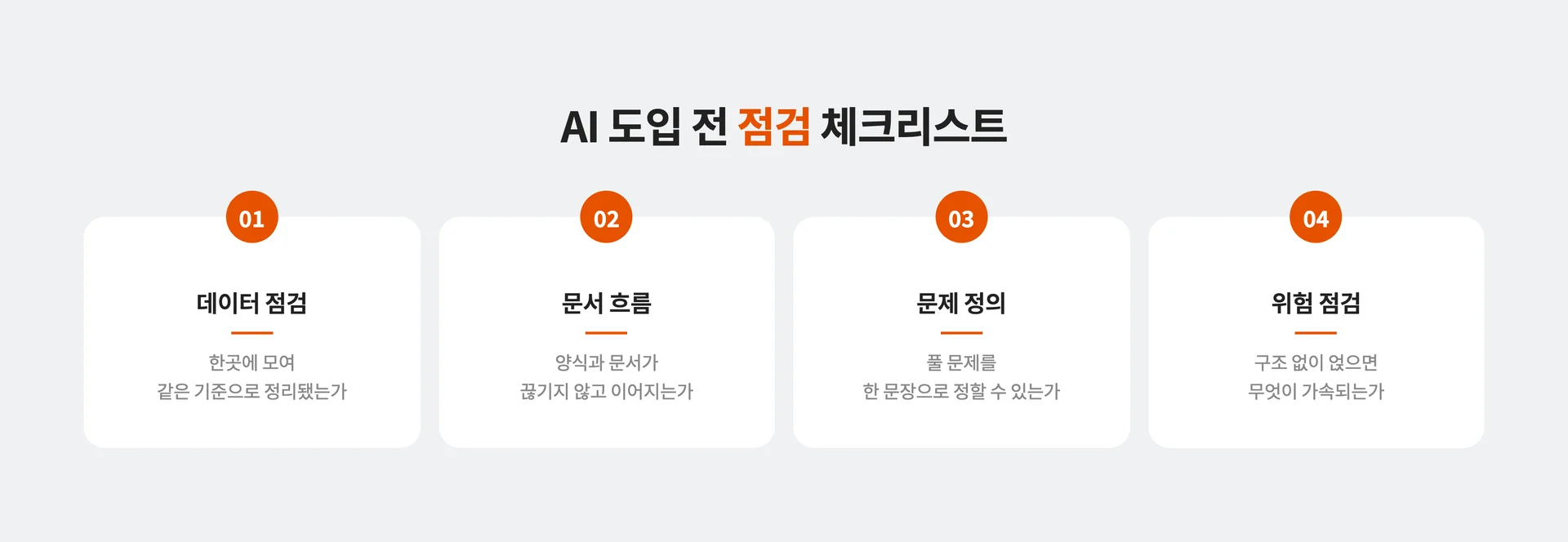 AI 도입 전 점검 체크리스트