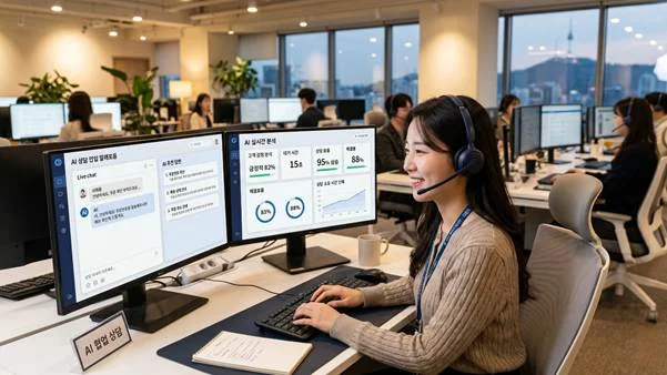 AI상담사교육, 고객센터AI도입, AICC, 상담매뉴얼단축, 실시간AI추천답변, 콜센터교육비절감, 상담품질표준화, 신입사원스크립트학습, 스마트고객센터, AI운영방식