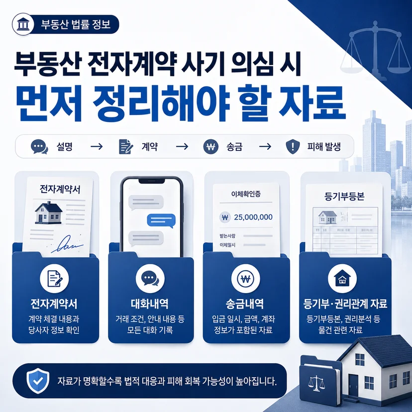 부동산 전자계약 사기 사건 증거 자료