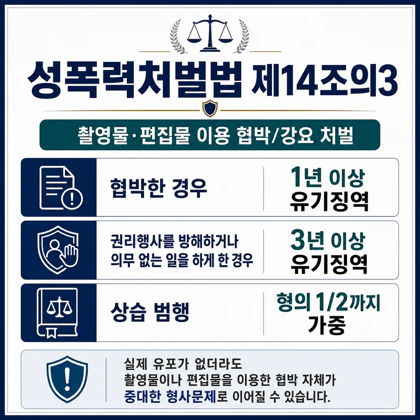 랜덤채팅 사진영상유포협박 사건 적용 법 조항
