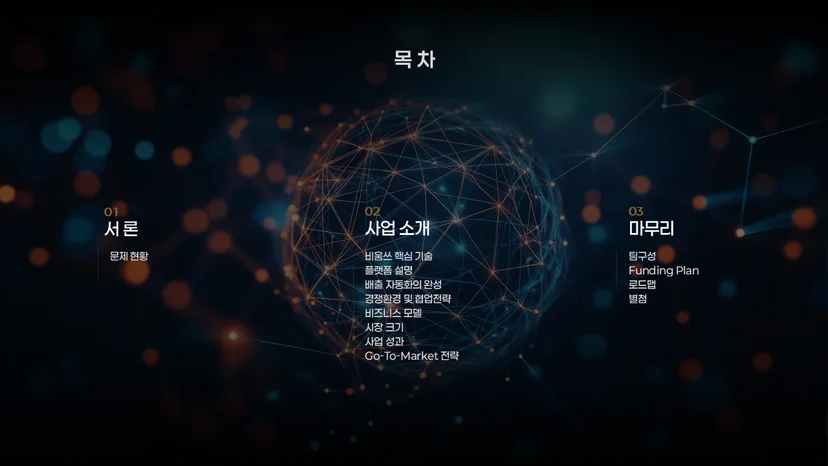 제안서 목차 양식 예시