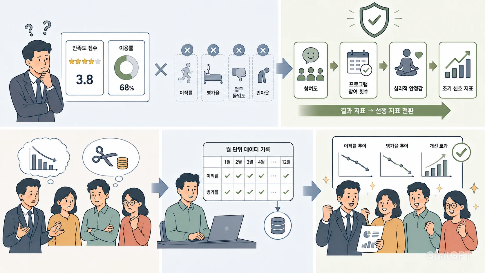 현재 회사의 상황에 따라 복지 효과 측정을 효율적으로 하는 방법