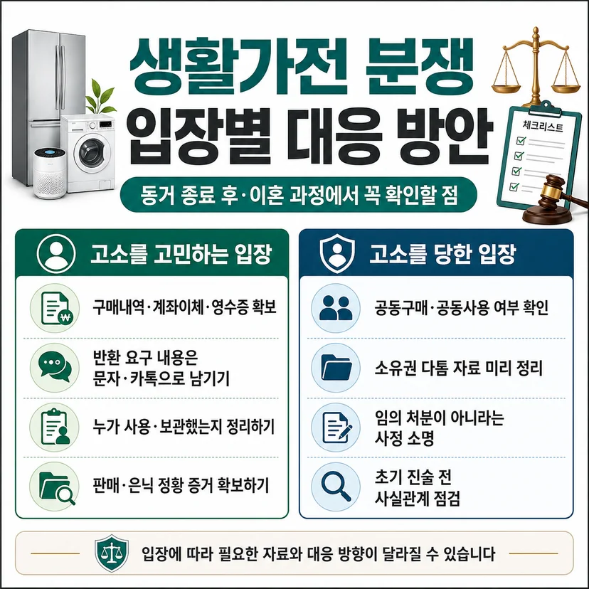 생활가전 횡령죄 절도죄 분쟁 입장별 대응 방안