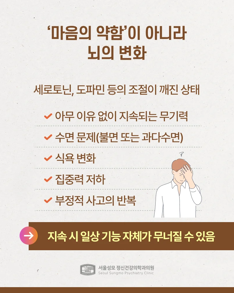 우울증, 뇌의 변화가 원인