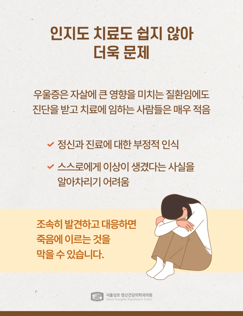우울증 치료 환자가 적은 이유