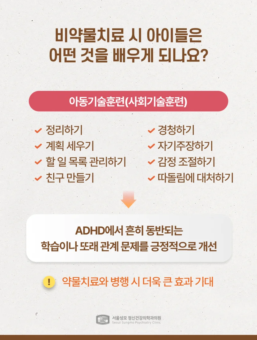 청소년 ADHD 비약물치료 학습
