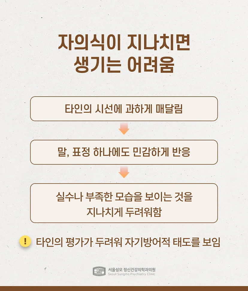 자의식 과잉으로 생기는 어려움