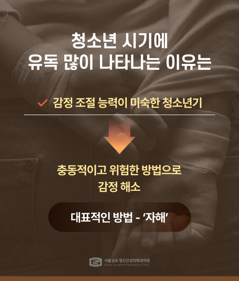 청소년 자해가 유독 많은 이유