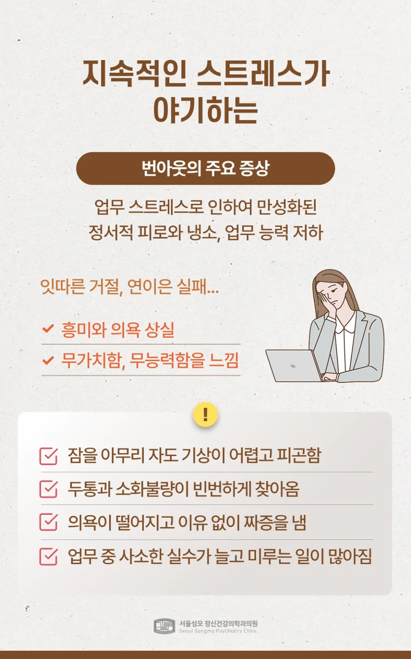 번아웃 주요 증상