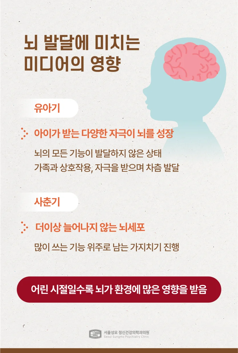 미디어노출이 뇌 발달에 미치는 영향