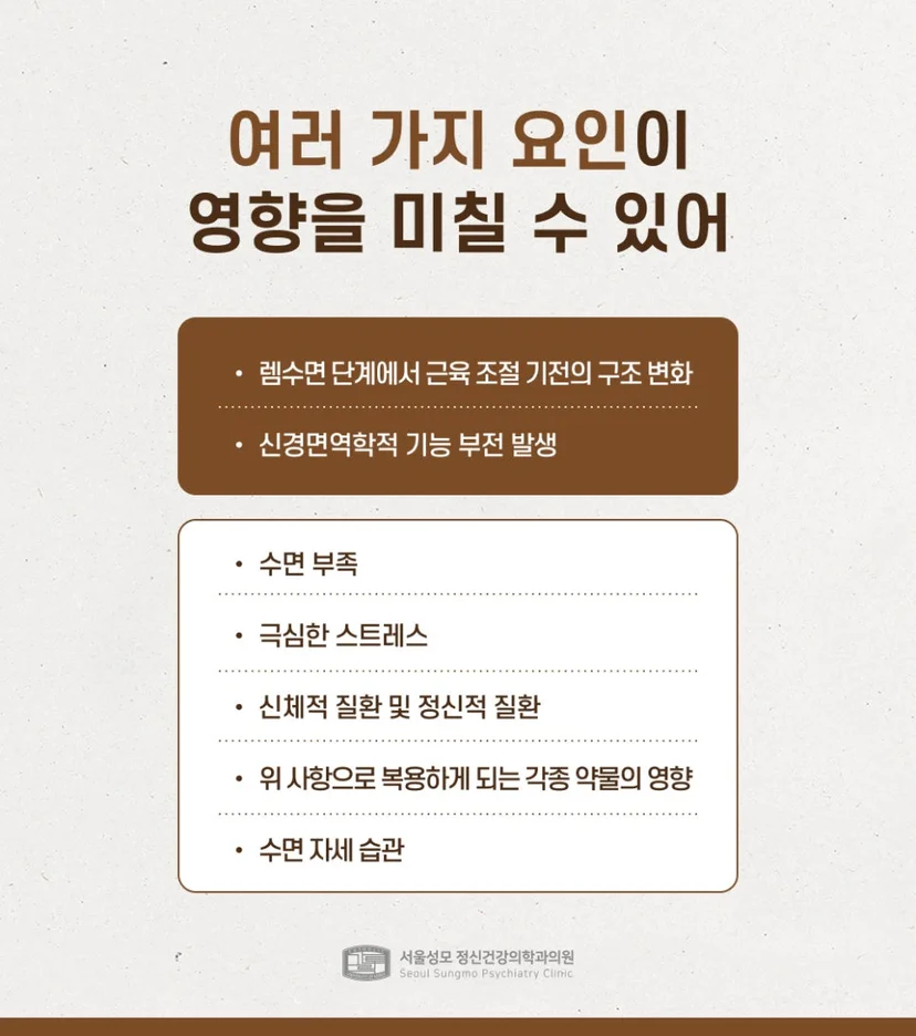 수면마비 영향 요인