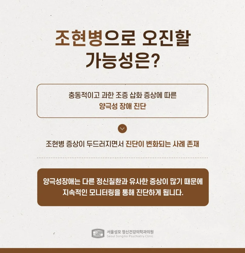 조현병 오진 가능성 설명