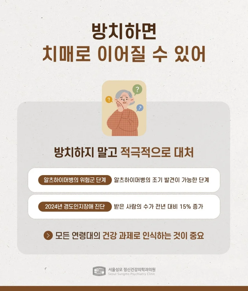 경도인지장애 방치 시 치매로 악화