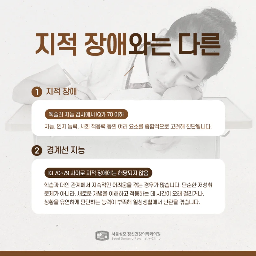 지적 장애와 경계선 지능 차이점