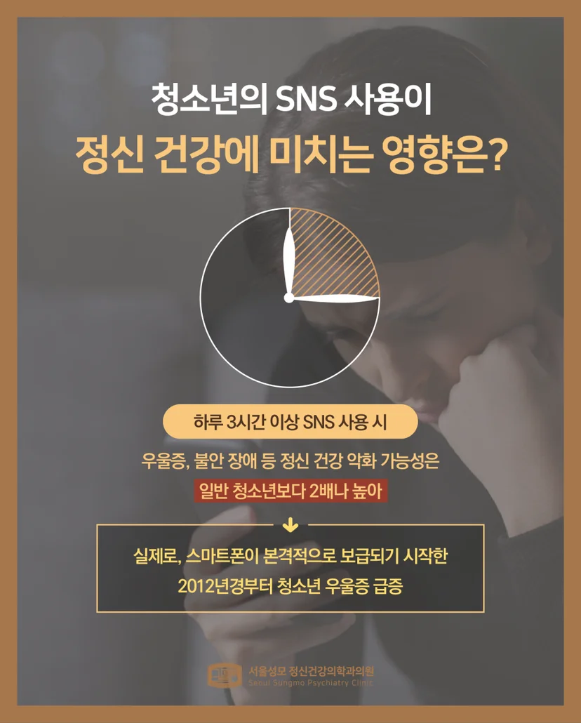 청소년 정신 건강 및 SNS 사용 관련성