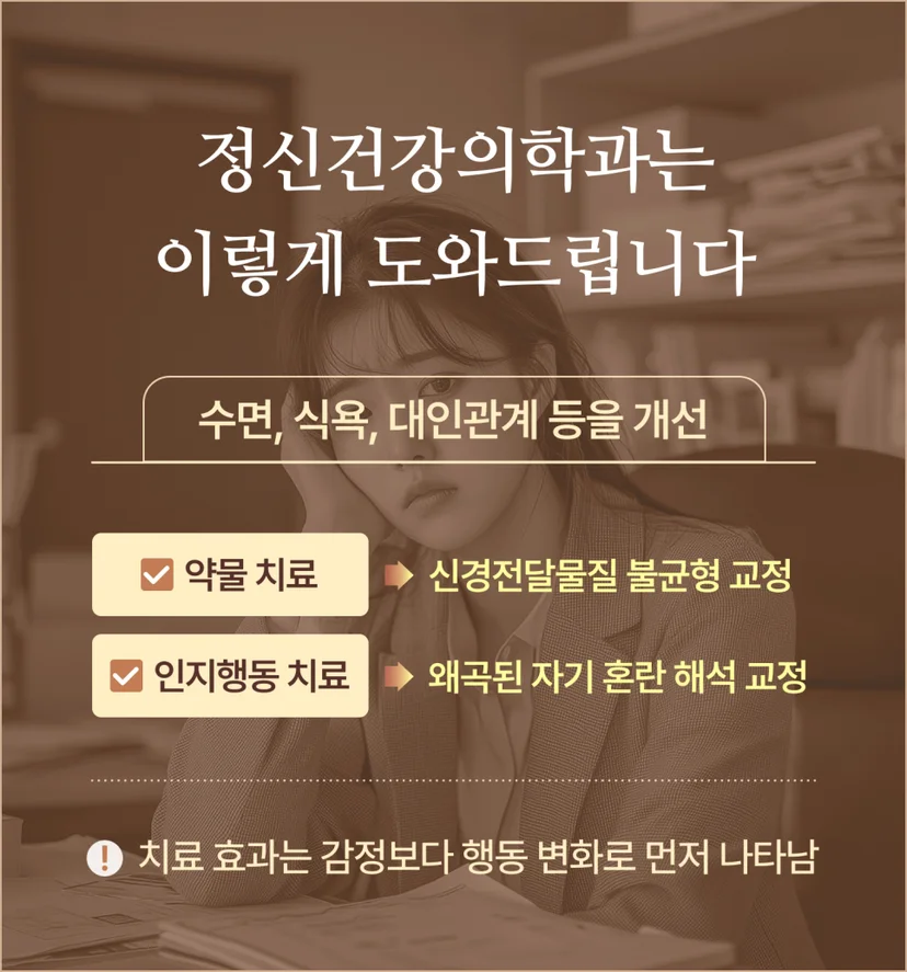 정신건강의학과에서 도움을 드리는 방식