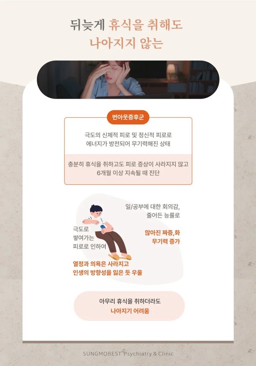 휴식을 취해도 낫지 않는 상태