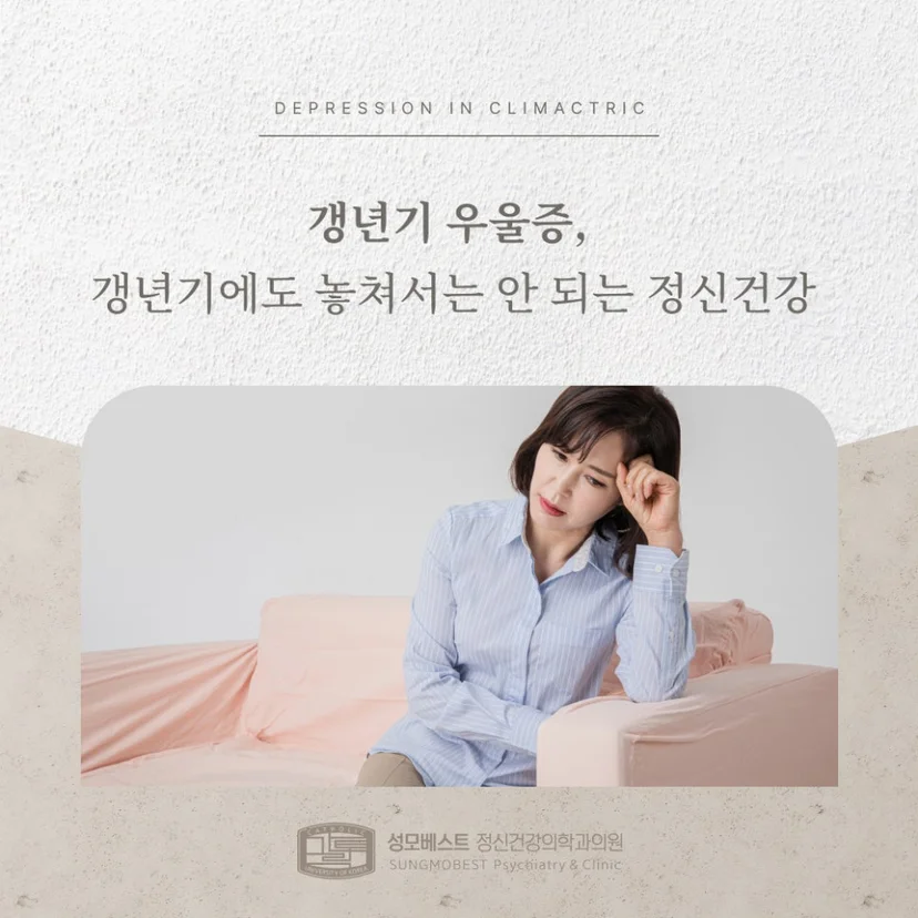 갱년기 우울증 표지