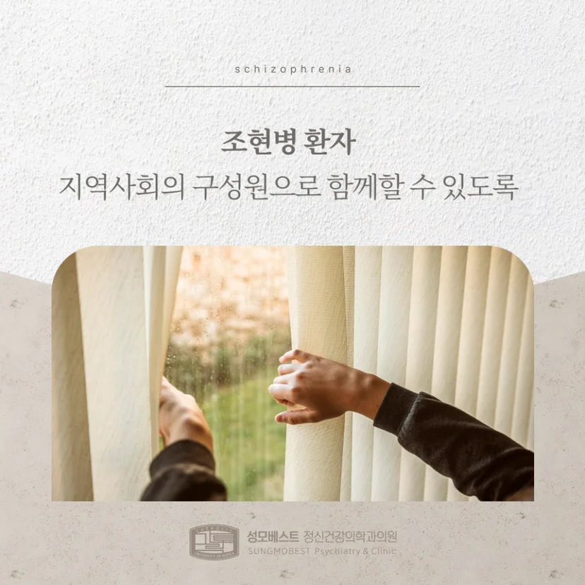 '조현병 환자 사회 적응' 표지