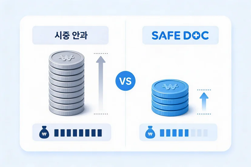 세이프닥 제휴 병원에서 앱에서 확인한 가격 그대로 수술받으실 수 있습니다.