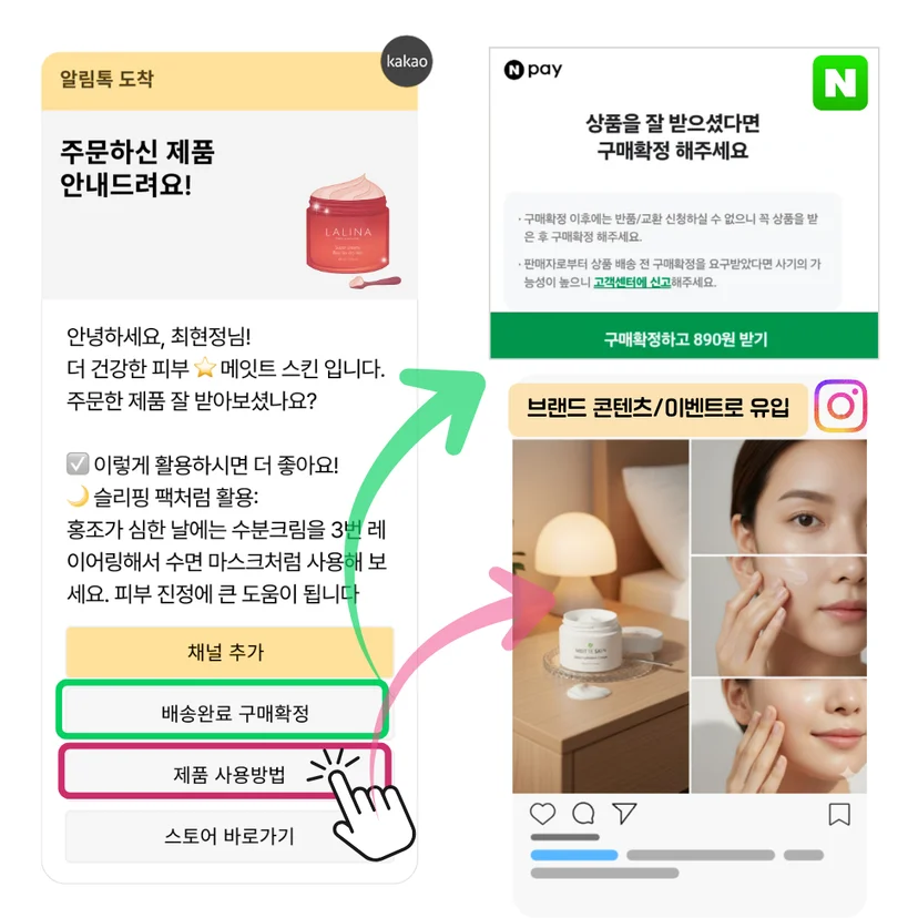 뷰티 알림톡 예시