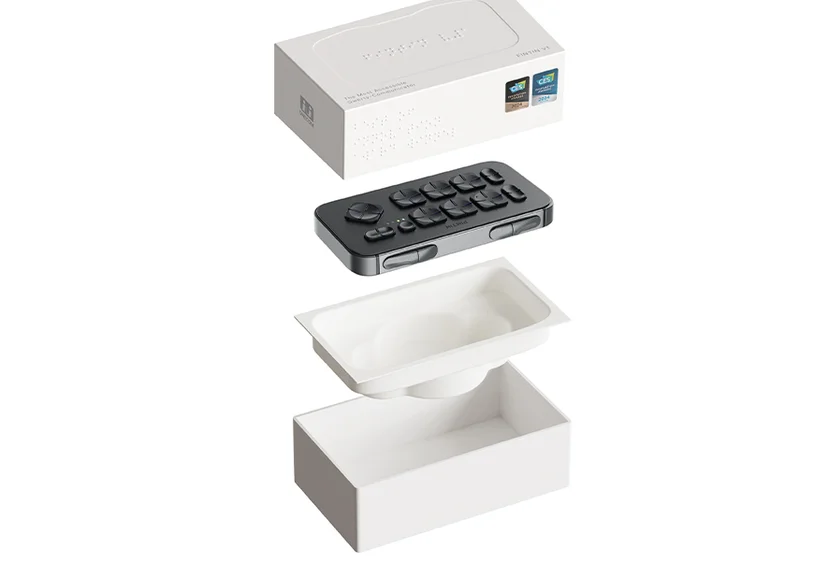 리스튜디오가 제작한 페이퍼몰드 소재 ONECOM(원콤) FINTIN V1 PACKAGING(핀틴 V1 패키징)