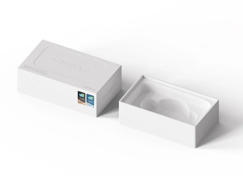 리스튜디오가 제작한 페이퍼몰드 소재 ONECOM(원콤) FINTIN V1 PACKAGING(핀틴 V1 패키징)