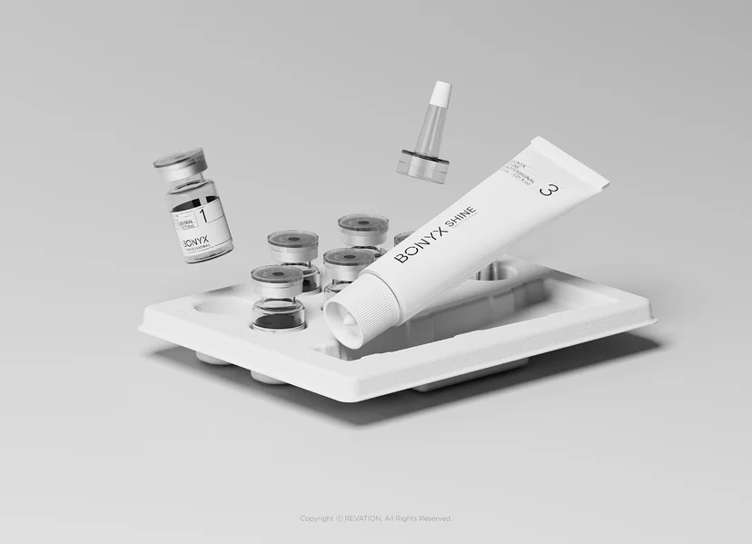 리스튜디오가 제작한 페이퍼몰드 소재 바이오플러스(BIOPLUS) SHINE PROFESSIONAL PACKAGING(샤인프로페셔널 패키지)