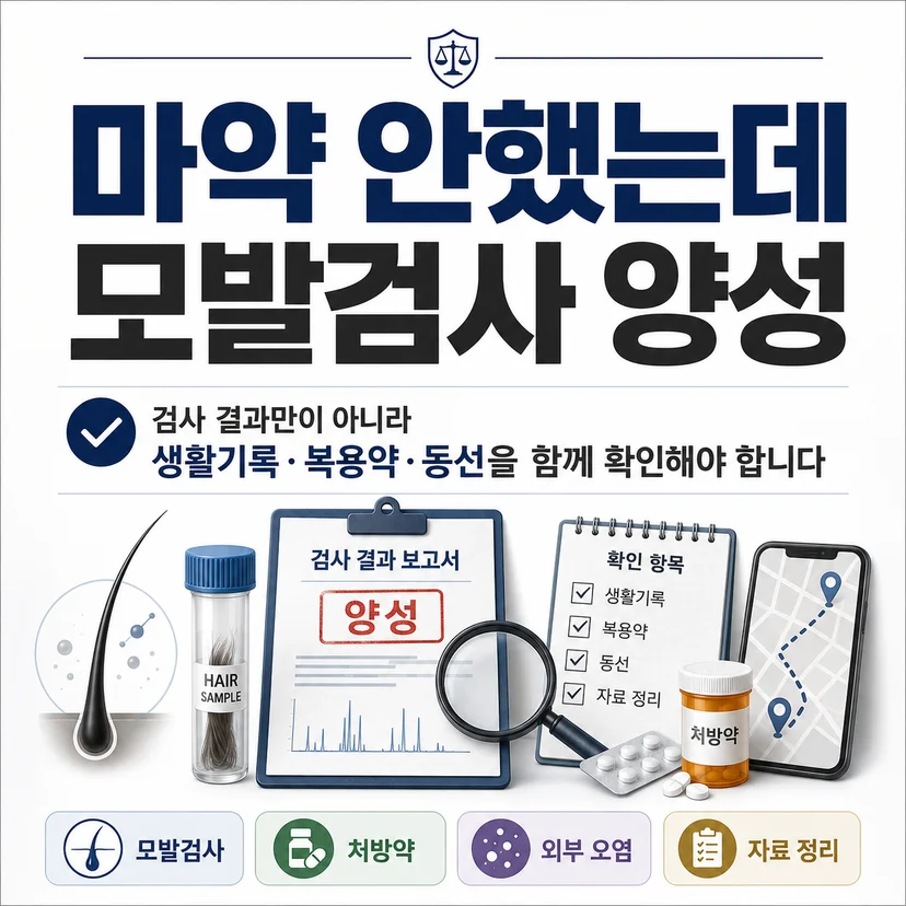 실수로 마약투약 안했는데 모발검사 양성이 나온 경우 대응 방법