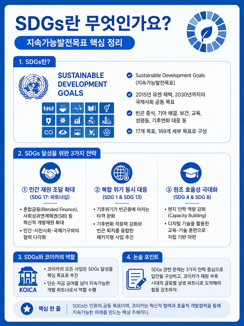  SDGs - 지속가능발전목표, 논술 답안의 필수 키워드