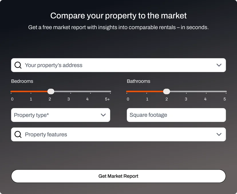 Embed the widget in your website in the "get my free rental analysis" section. 