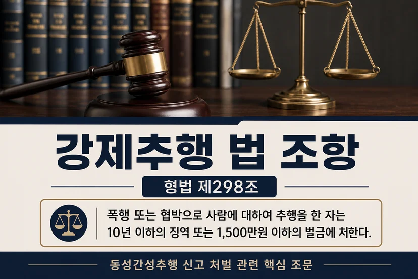 동성 간 성추행 사건에 적용될 수 있는 형법 조항