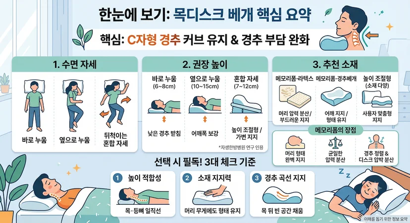 목 디스크 베개 요약 
