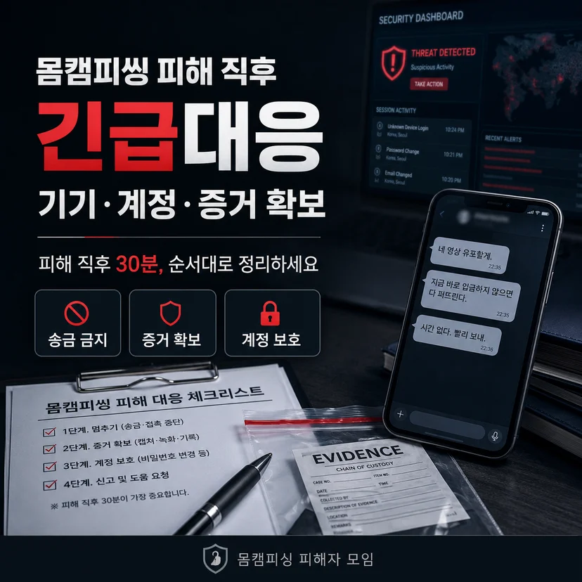 몸캠피씽 긴급대응