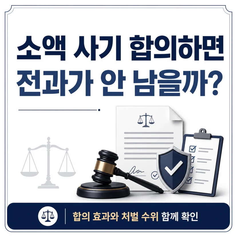 소액 사기 합의 효력 및 처벌 수위