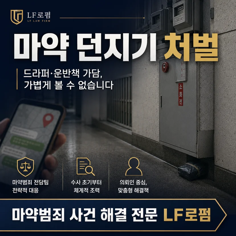 마약 던지기 처벌 수위 가볍지 않습니다.