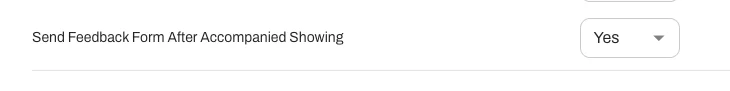 Switch on post-showing feedback under Accompanied Showings settings.