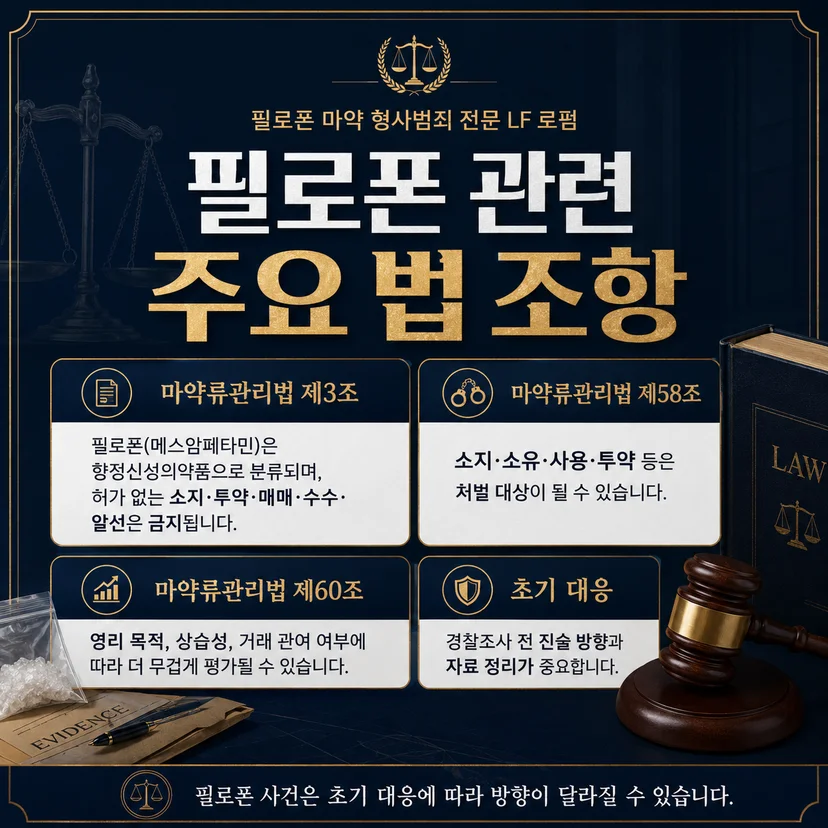 필로폰 관련 법 조항