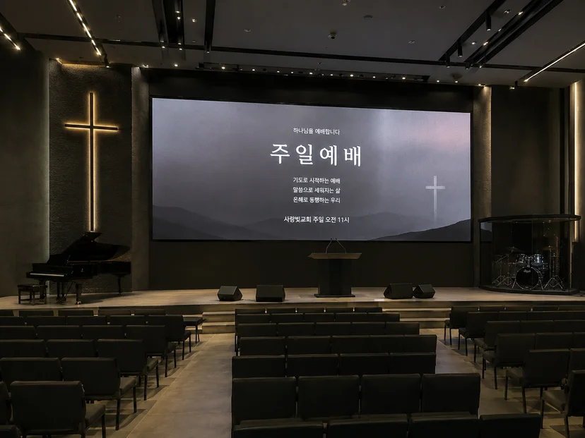 교회본당 전광판
