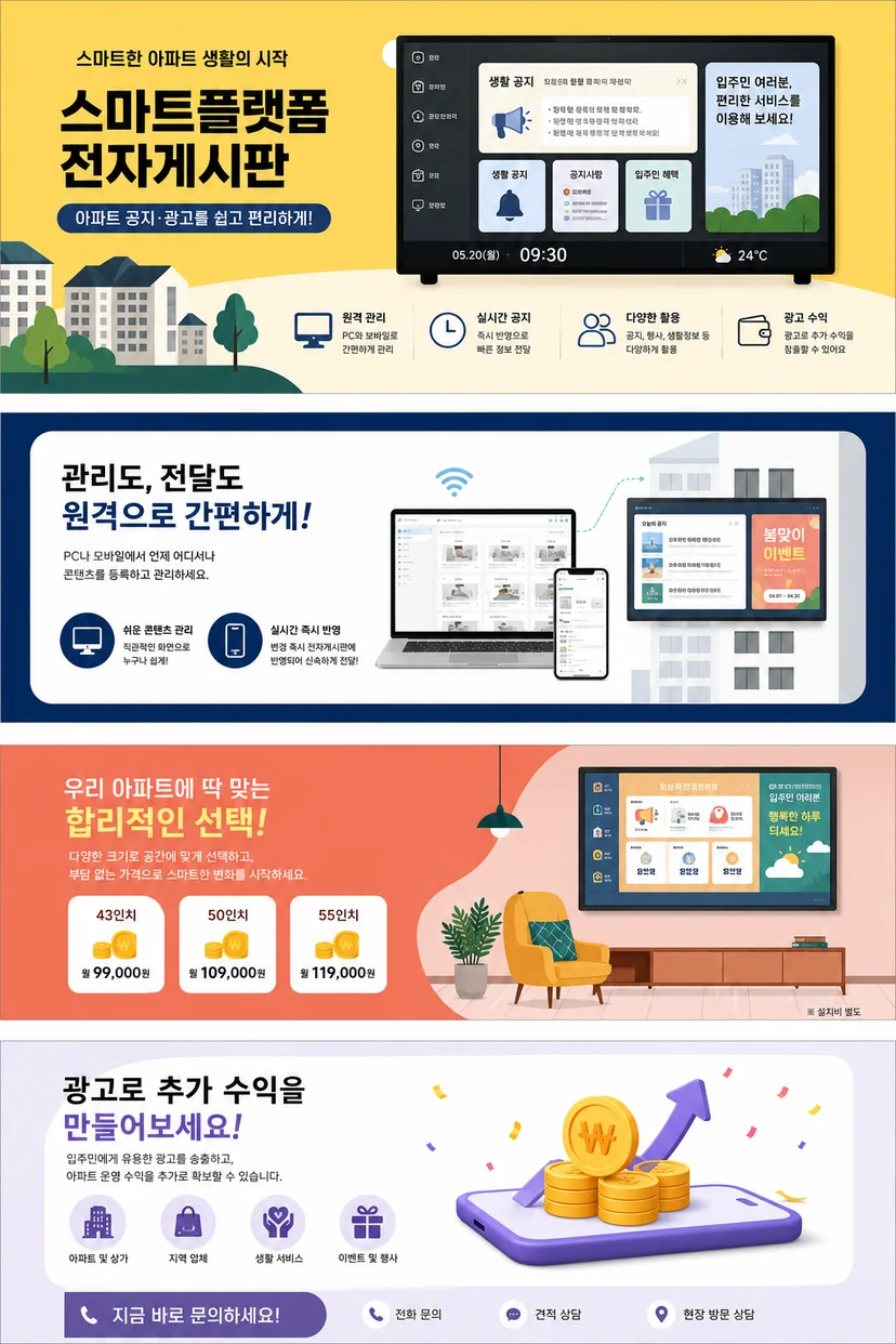 아파트 디지털 공지