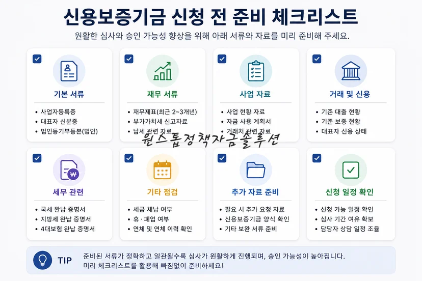 신용보증기금 승인 가능성 높이는 준비 체크리스트