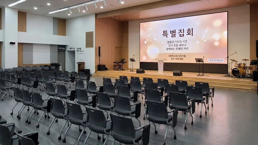 교회, 예배당 설교 말씀 전하는 교회용 LED MEDIA WALL