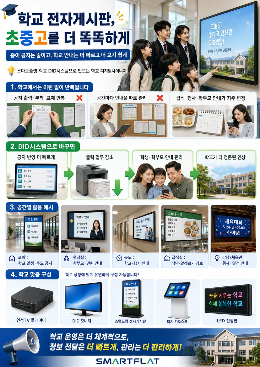 스마트플랫 학교 전용 사이니지